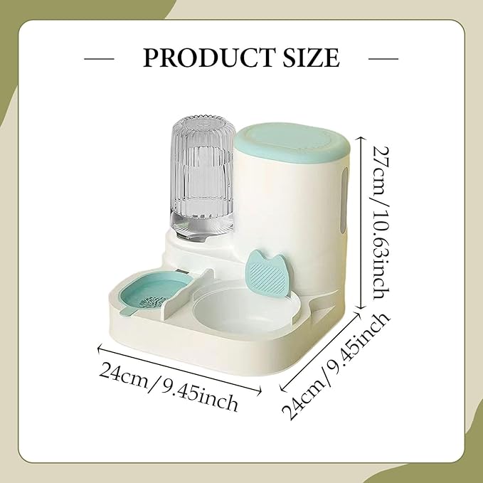 Automatic Dog Feeder and Water Dispenser Automatic Pet Feeder Compact Pet Supplies Travel Supply Food Feed Dog Bowl for Puppy, Blue