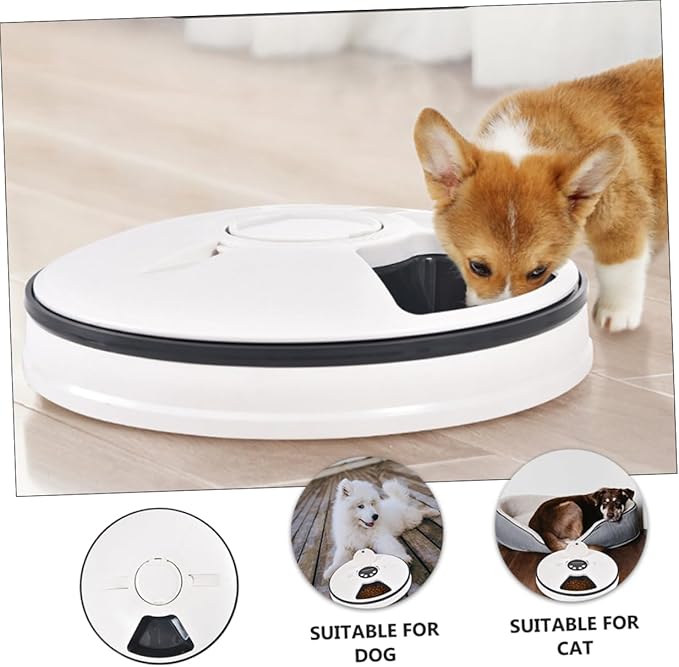 HANABASS Dog Automatic Feeder Meals Timing Feeder Cat Feeding Plate Easy to Clean