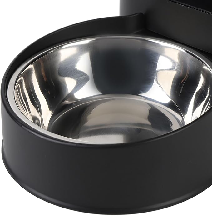 Automatic Cat Feeder, Cat Food Dispenser with Timer Automatic Dog Feeder Feeding Button Control Automatic Cat Food Dispenser for Dog Pet Indoor (Single Bowl)