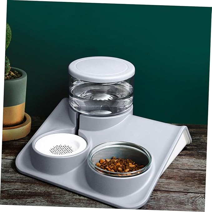 Automatic PET Water Feeder and Eating Bowl for Dogs and Cats Dual-Use PET Supplies Stainless Steel Design Non-Slip Base Easy to Clean