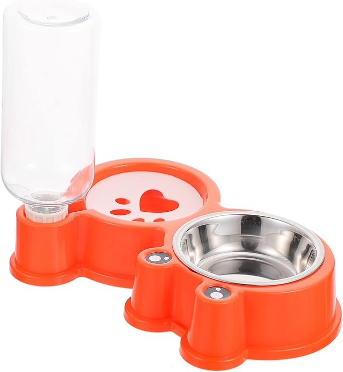1PC Non Slip Automatic Dog Water and Food Dispenser Bowl Dual Pet Feeding Durable for and Convenient Feeding