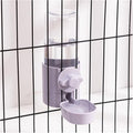 Automatic Pets Food Hanging Bowl for Cage Pet for Small &Medium Animals Cats Dogs Drinking Fountain(Gray)