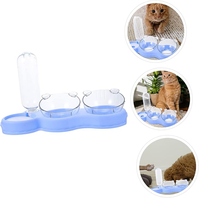 Happyyami Pet Water Bowl for Dogs Cats Automatic Puppy Food Feeder Detachable Water Dispenser Skid Design for Home Use