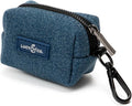 Lucy & Co. Dog Poop Bag Holder - Leak Proof Dispenser with Leash Attachment - Easy Refills - Hygienic Pet Poop Pickup- Blue Denim