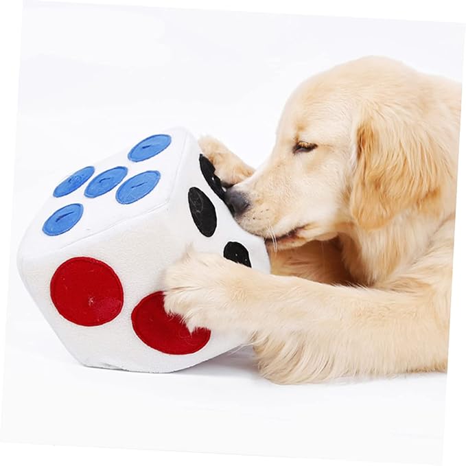 BESPORTBLE Funny Dog Plush Dice for Pets Interactive Sniffing Training Plush Creative for Dog Nosework and Play Soft Durable Pet for Puppy Enrichment