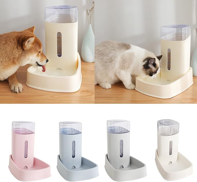 Elegant Automatic Waterer Food Feeder Water Dispenser Auto Feeder Fed for Small Medium and Large Cats Dogs