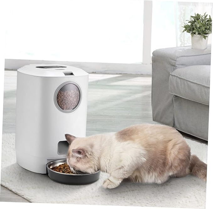 1pc Smart Pet Feeder for Dogs Cats Automatic Food Dispenser Portion Control Removable Bowl for Timed Feeding and Meals