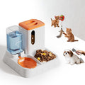 Automatic Feeder and Waterer 2-in-1 Set for Pets,Gravity Dispenser Set with Large Capacity for 1 Weeks, Perfect for Working Traveling Parents