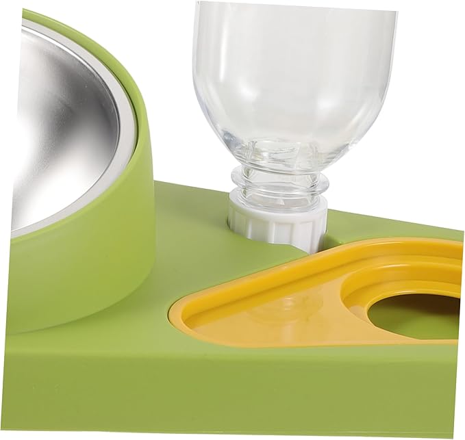 HANABASS Pet Food Bowl with Automatic Water Dispenser -fed Pet Feeder for Dogs Cats Non-tip Design Compact Capacity Storage for Easy Feeding and Hydration