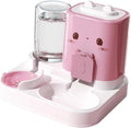 2 in 1 Automatic Pet Feeder with Water Dispenser, 1800ml Food & 800ml Water Capacity, Removable Portable Cat Dog Feeding Bowl for Small Animals Puppy-