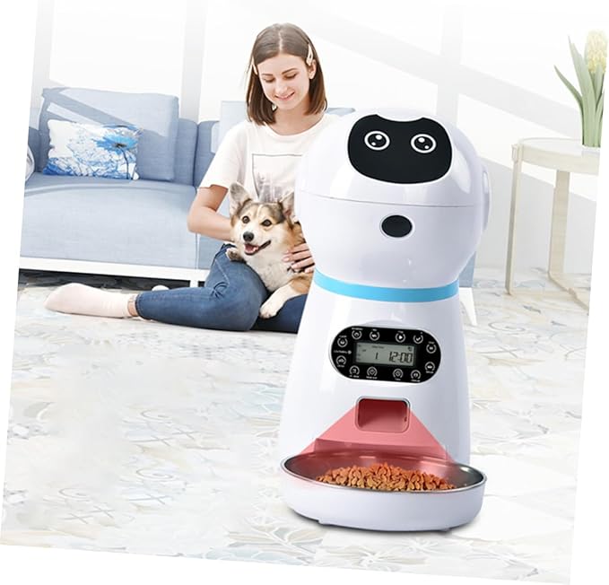 Happyyami Pet Feeder with Automatic Timing 3.5l for Cats Rabbits with Detachable Design