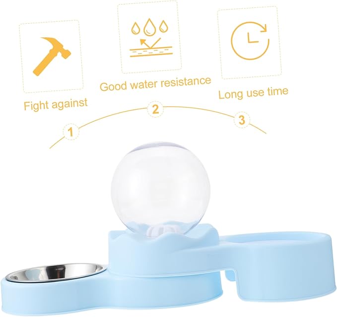 1pc Rotatable Cat Water Fountain Automatic Dispenser Food Bowl for Cats Easy to Lightweight Design for Indoor Use