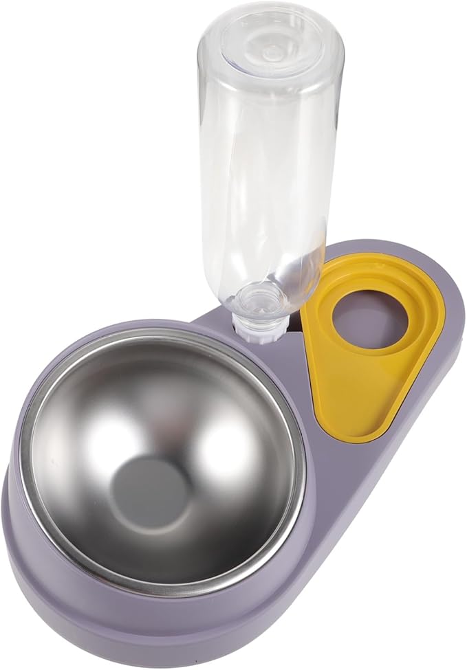 POPETPOP Automatic PET Feeder and Water Dispenser Detachable Dog and Cat Bowls Spill Design 2-in-1 Feeding Station for Dogs and Cats Plastic