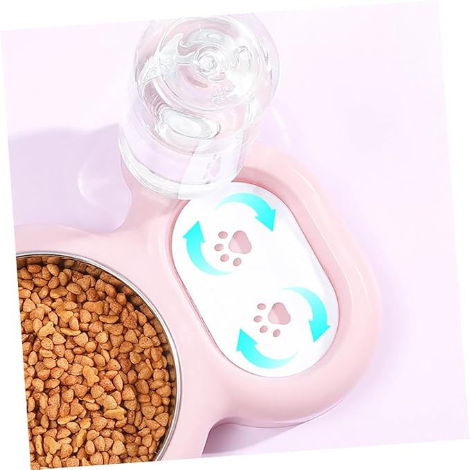 BESPORTBLE Stainless Steel Automatic Pet Feeder Bowl for Cats and Dogs Easy to Clean Pressure Resistant Design with Water Refill for Convenient Daily Use
