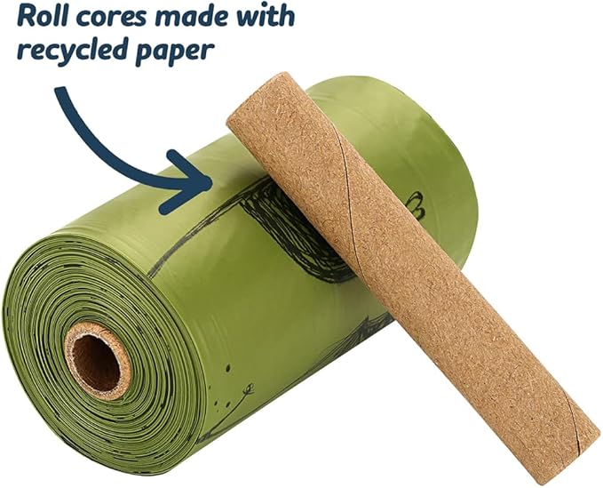 Ley's Dog Poop Bags 360 Count, Biodegradable Unscented Extra Thick Waste Bags with Dispenser, 100% Leak-Proof Doggie Bag Refill Rolls