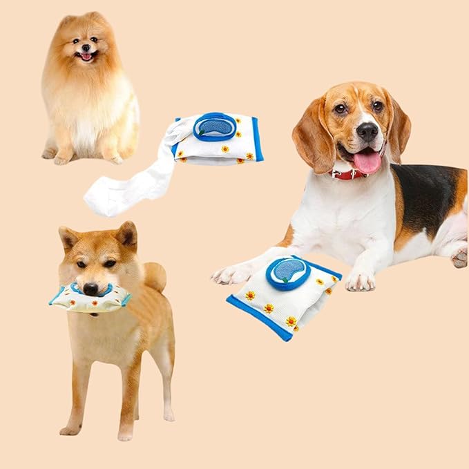Snuffle Toys for Dogs - Foraging Enrichment Game | Tissue Box Snuffle Toy with Hidden Treat Pockets for Indoor Outdoor Home Living Room Puppy Pets Medium Large Breeds Play