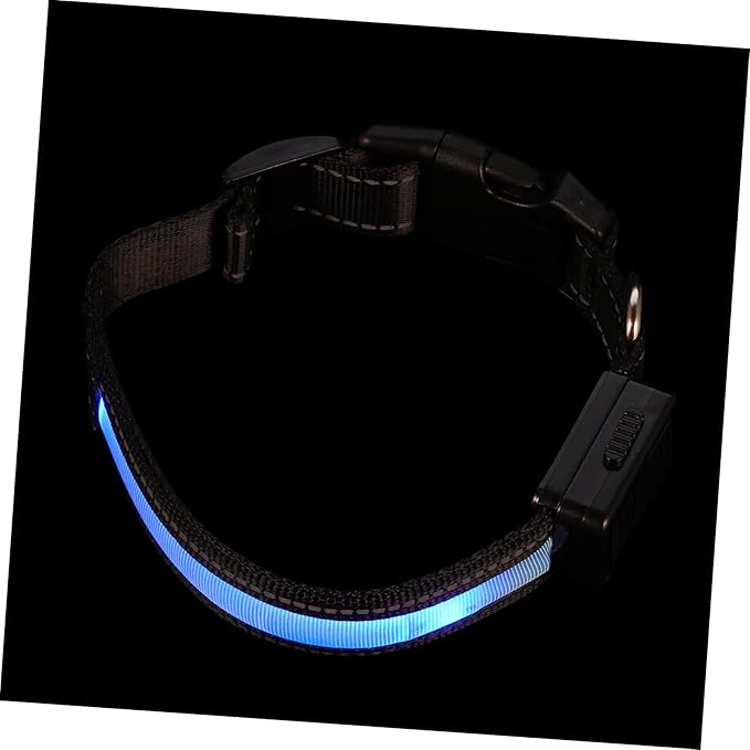 Happyyami Pet Accessory USB Rechargeable Dog Collar Led Lights Night Safety Stylish Dog Collar for Parties