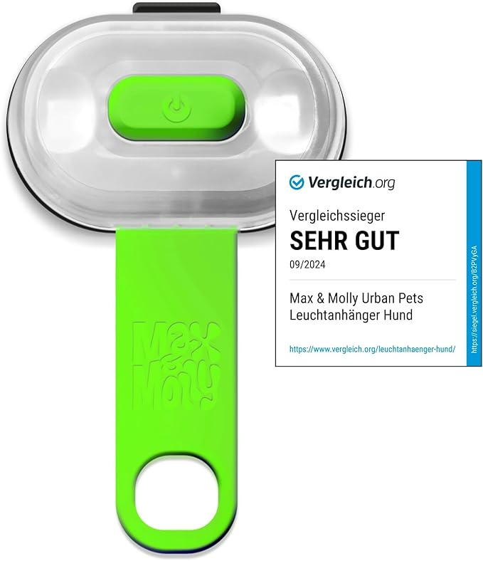 Max & Molly USB Rechargeable LED Safety Pet Light for Dog Collars & Harnesses - Waterproof, No-Dangle Secure Design, One Size Fits All - Ideal for Walking, Running, Biking & Outdoor Adventures
