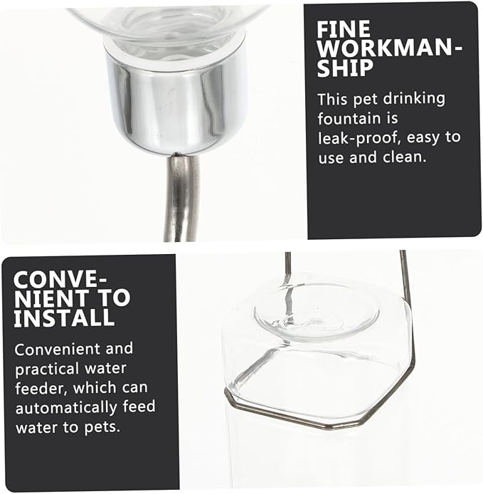 GANAZONO 2pcs Pet Water Dispenser Hanging Automatic Feeder for Cats Dogs Animals Capacity Lightweight Portable Design Level Observation