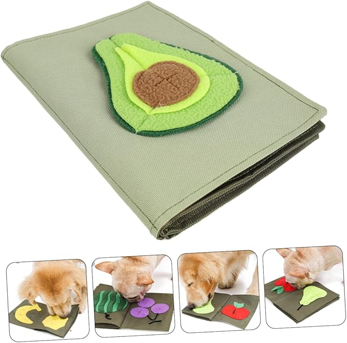 ibasenice Interactive Dog Feeding Book Toy Pet Food Dispenser Blanket for Nose Work Training Durable Soft Engaging Puzzle for Mental Stimulation Design for Fun