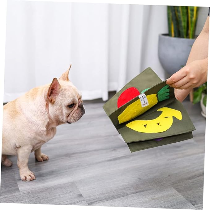 Snuffle Dog Toy for Interactive Nose Work Pet Food Dispensing Polar Fleece Material Engaging Training Mat for Dogs and Puppies Fun Playtime
