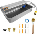 Automatic Water Dispenser for Dogs 2 Gallon/7.57L Stainless Steel Water Bowl Outdoor Dog Drinking Waterer Feeder Auto Fill Pet and Livestock Waterer Feeder Fits GHT 3/4" Faucet Wide Mouth
