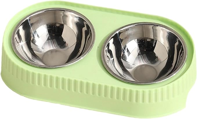 Large Capacity Automatic Pet Feeder, 2 in 1Automatic Food and Water Dispenser, Pet Feeder for Small Medium Dog Puppy Cat Kitten (Green)