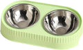 Large Capacity Automatic Pet Feeder, 2 in 1Automatic Food and Water Dispenser, Pet Feeder for Small Medium Dog Puppy Cat Kitten (Green)