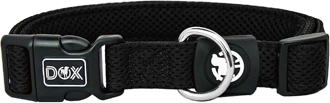 DDOXX Dog Collar Air Mesh, Adjustable, Padded | Many Colors & Sizes | for Small, Medium & Large Dogs | Collars cat Puppy pet Kitten | Black, XS