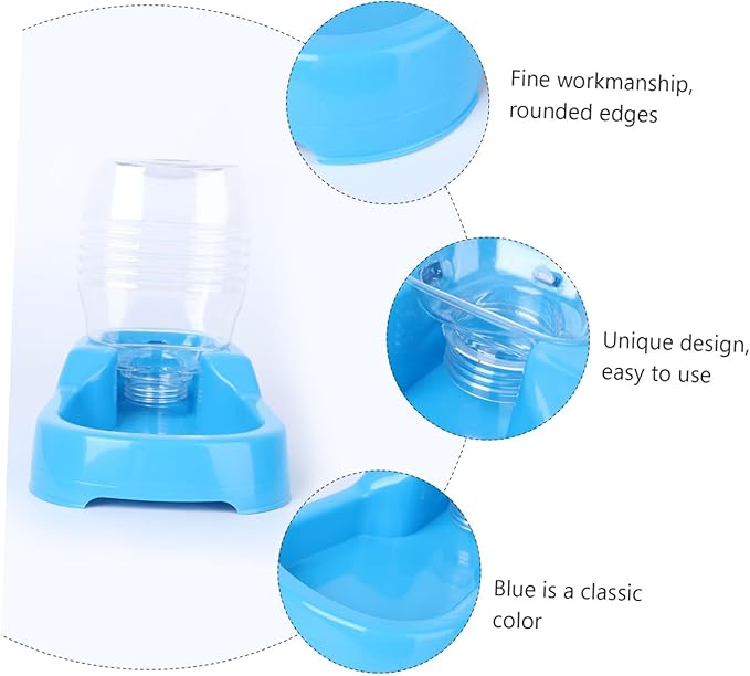 Angoily 2pcs Pet Water Feeder Bowl Creative Drinking Tool for Dogs Puppies Stable Design Automatic Water Dispenser for Home and Pet Shop Use