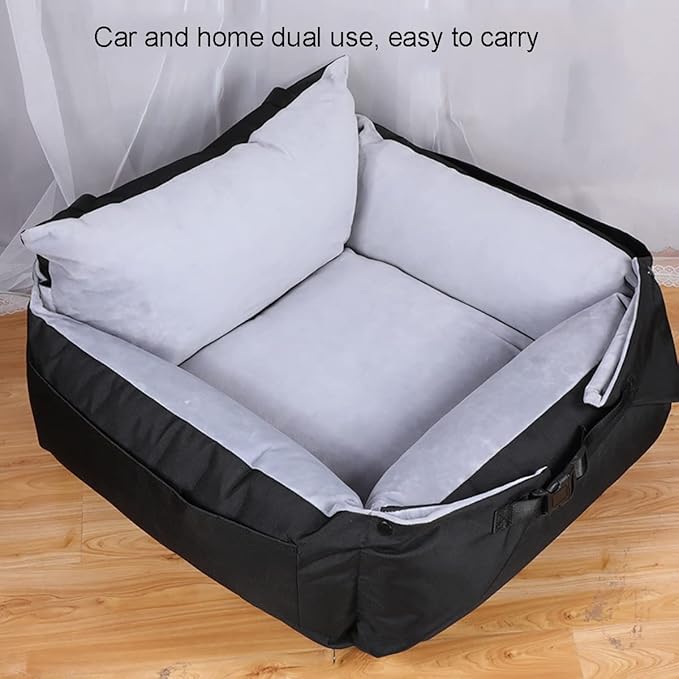 Dog car seat,Pet Booster Seat Travel Dog Car Bed,for Small Medium Dogs Cats,Comfortable and Breathable, Detachable,Dog car Bed Dual-use for car and Home