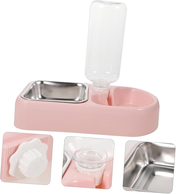 Double Pet Water Feeder Creative Water Dispenser for Dogs and Cats Unique Non-tip Design Smooth for Easy Cleaning Automatic Drinking Tool for Home and Pet Shops