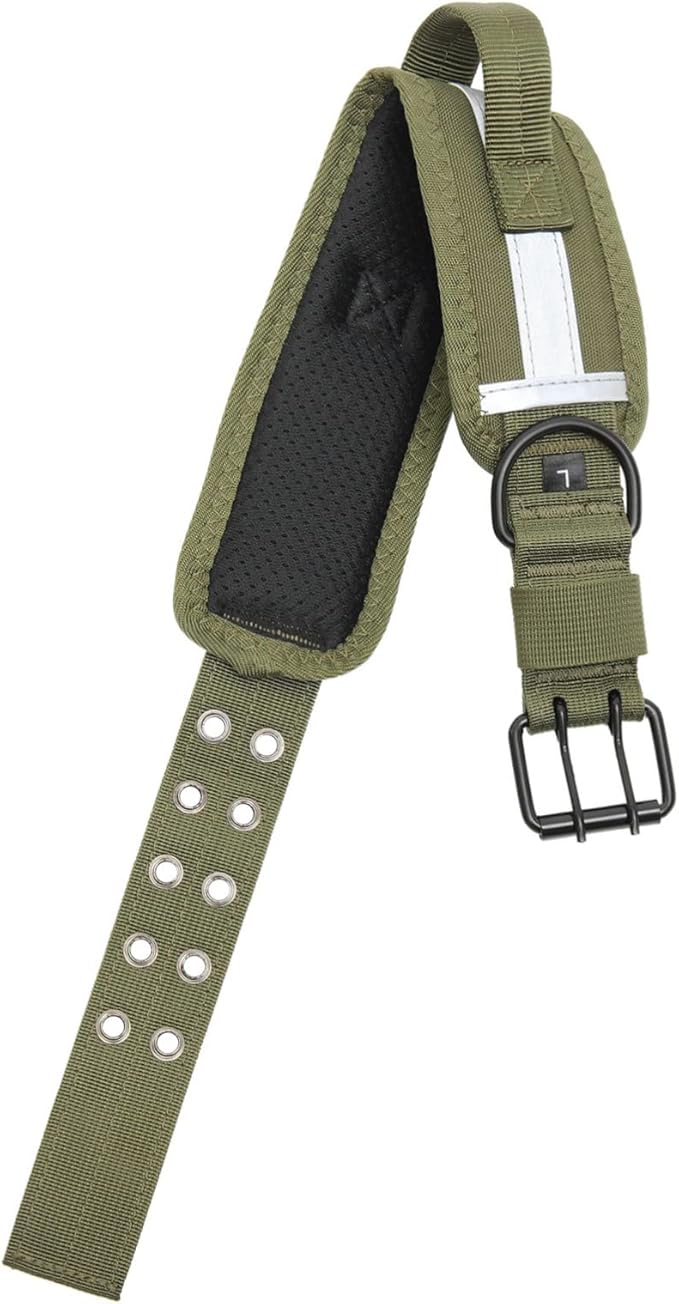 Milisten Adjustable Reflective Dog Collar for Dogs Comfortable Padded Design Buckle for Outdoor Use Heavy-Duty and