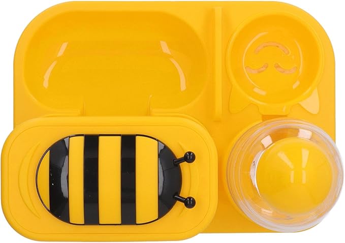 2 in 1 Automatic Pet Feeder and Water Dispenser, Pet Food Bowl, Gravity Food Feeder and Waterer, Large Capacity Dry Wet Separation Dog Cat Food and Water Dispenser Set
