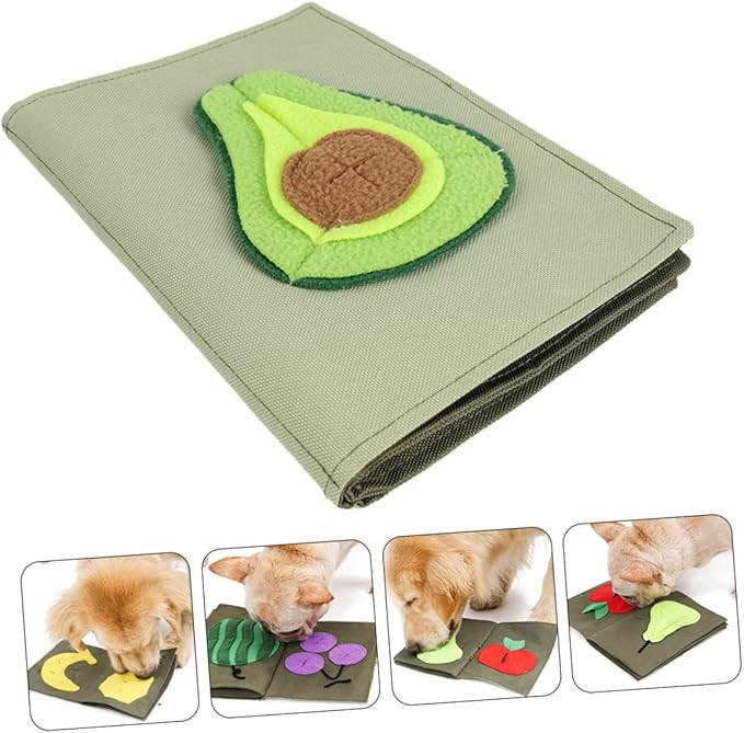 Kisangel Puppy Training Book Interactive Dog Feeding Blanket -Resistant Material Pet Nose Work Toy Safe Odorless
