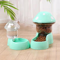 1 Set Cat Water Feeder Auto Replenishment Large Capacity Mushroom Shape Pet Dog Cat Water Food Container Pet Supplies, Mushroom Shape Pet Cat Dog Automatic Feeder, Dog Food Dispenser Green