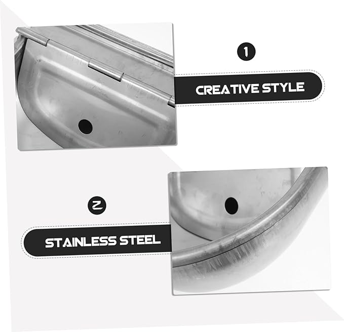 balacoo Stainless Steel Livestock Water Trough Automatic Drinking Bowl for Pigs Sheep Goats Dogs Large Capacity Farm Waterer