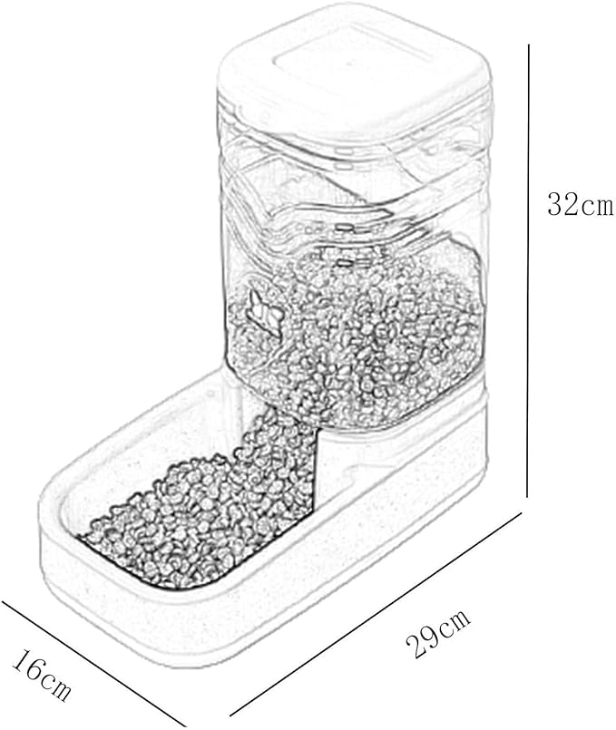 Feeder 3.8L Automatic Dog Feeder and Water Dispenser Set Gravity Self Feeding Food Waterer for Small Medium Cats Dogs Kitten Puppy Pet Water Dispenser