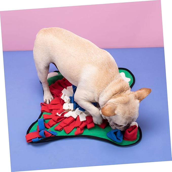 Kisangel 1pc Dog Sniffing Mat for Interactive Feeding and Training Slow Feeding Pet Snuffle Mat for Dogs Engaging Nose Work for Mental and Foraging Fun