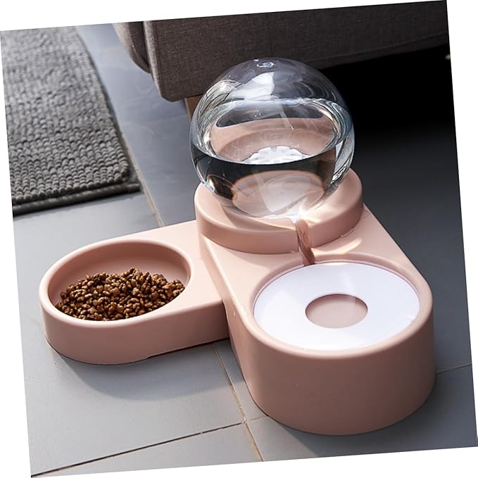 BESPORTBLE Pet Water Dispenser for Automatic Cat Bowl Double Bowls Pet Supplies Stainless Steel(Without Stainless Steel Basin)