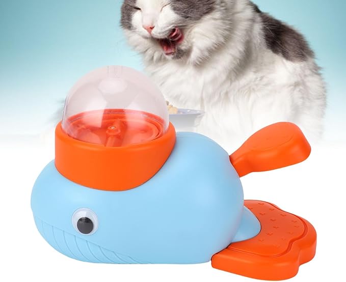 Haofy Interactive Dog Feeder Toy Automatic Puzzle Food Dispenser with Slow Feeding IQ Training, Large Capacity Treat Ball for Boredom Relief for Puppies Multi Pet Homes (Blue)