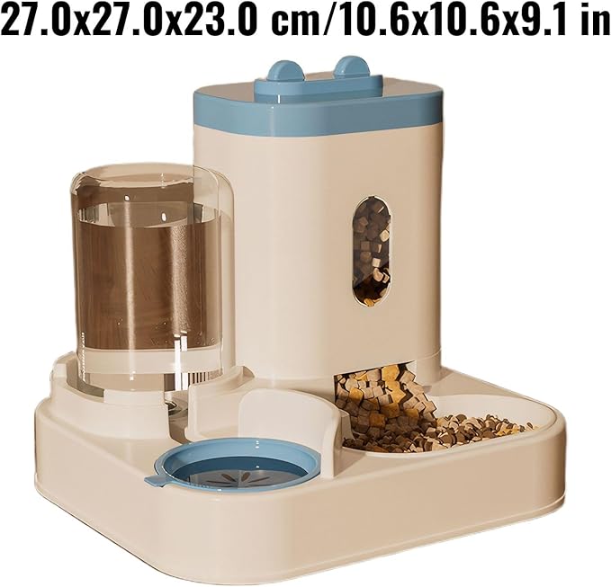 Automatic Pet Feeder with Water Dispenser - Self-Feeding Station for Cats and Dogs, Ideal for Home or Travel Use