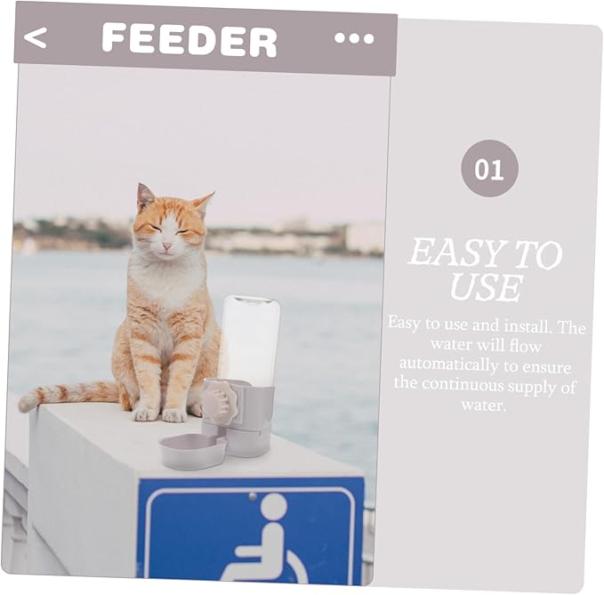 Pet Hanging Water Dispenser for Dogs and Cats Automatic Water Feeder with Bottle Design Durable Material for Use for Busy Pet Owners