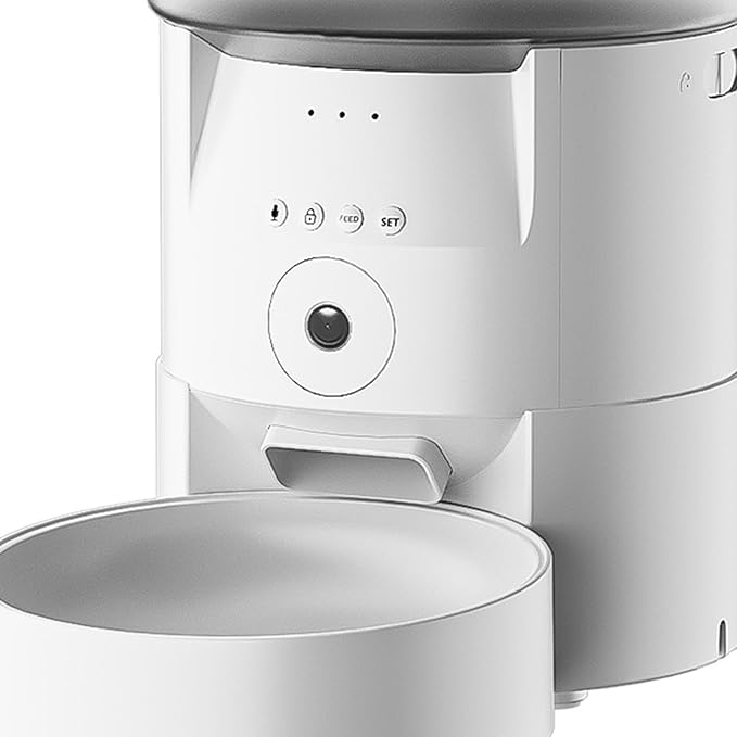 Generic Cat Feeder Automatic Cat Food Dispenser Timed Cat Feeder Auto Pets Feeder for Pets, 18.5cmx18.7cmx31.4cm, White