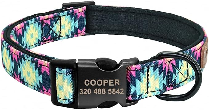 Personalized Dog Collar Leash Custom Puppy Pet Collar Pitbull Collars Pet Product Small Dog Collar for Small Medium Large Dog Pink S