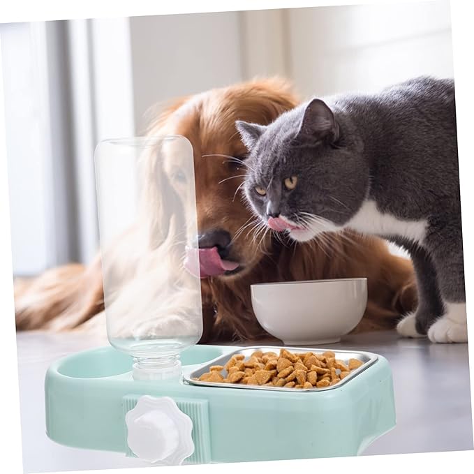 HANABASS 1set Hanging Automatic Pet Water Feeder Non-Skid Dog Bowl Cat Bowl Detachable Dual Dispenser for Convenient Feeding for Cats Dogs Packaging