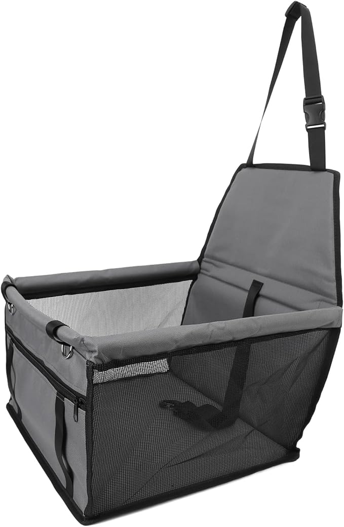 Dog Car Seat, Adjustable Belt Pet Car Seat Travel Bed with Nonslip Backing for Small Dogs in Cars Trucks SUVs