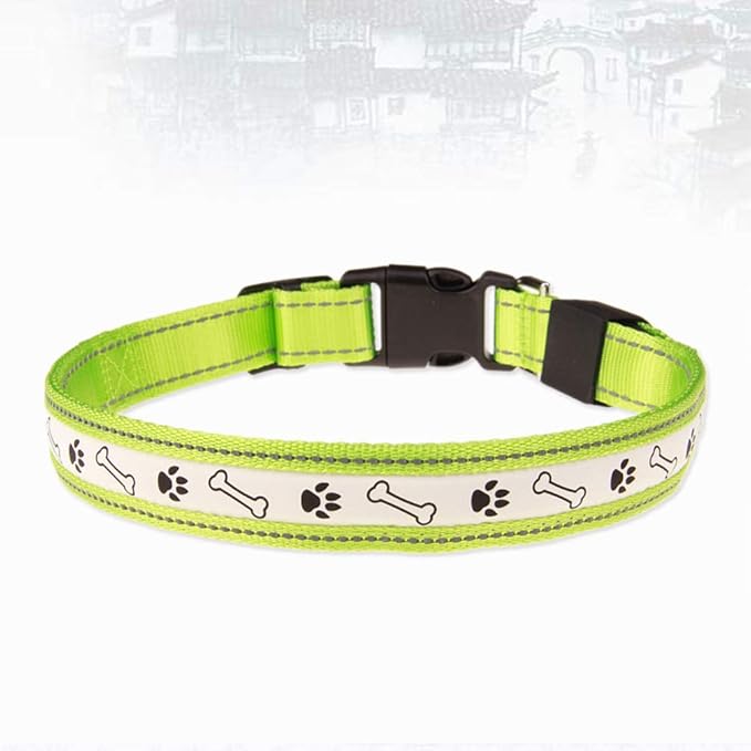 POPETPOP Led Dog Collar Rechargeable Glowing Pet Necklace Fit for Night Safety USB Charging Design for Evening Walks and Camping