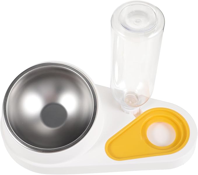 Cat Dog Automatic Feeder Water Dispenser Capacity Bowl Spill Design Pet Feeding