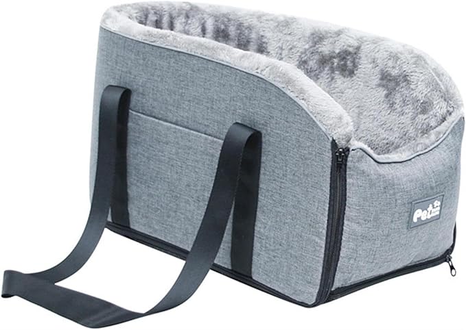 Dog Console Car Seat - Pet Center Console Doggie Seat, Armrest Booster for Dogs and Cats - Washable, Travel Bags Included
